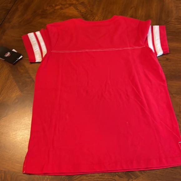 Ohio State Buckeyes Girls Varsity Red and White Short Sleeve Tee - Picture 7 of 7